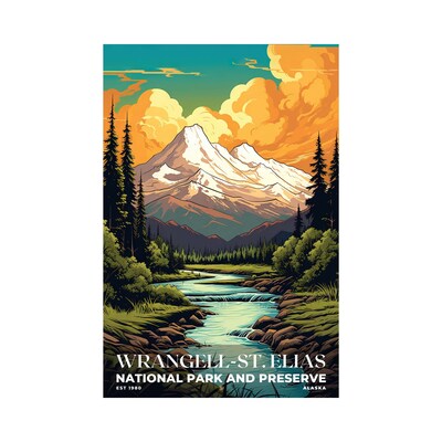 Wrangell-St. Elias National Park and Preserve Poster, Travel Art, Office Poster, Home Decor | S7 - image1